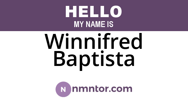 Winnifred Baptista