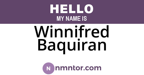 Winnifred Baquiran