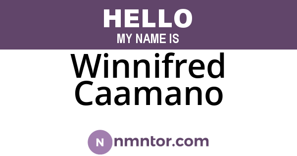 Winnifred Caamano