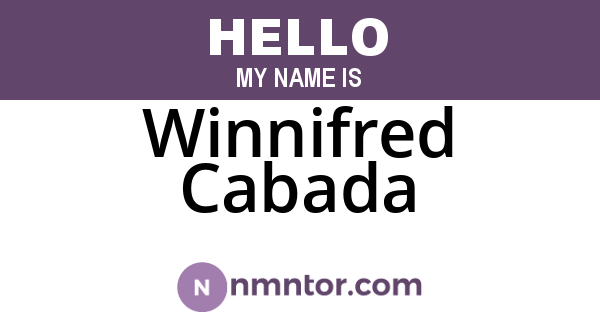 Winnifred Cabada