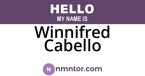 Winnifred Cabello
