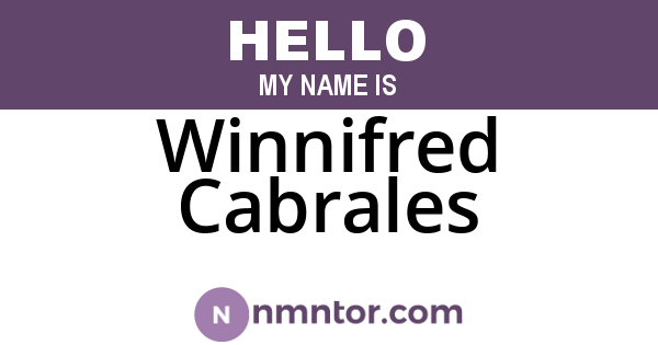 Winnifred Cabrales