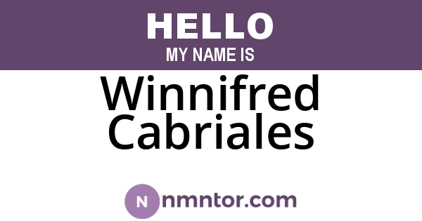 Winnifred Cabriales