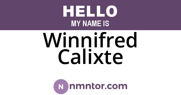 Winnifred Calixte