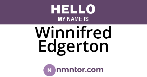 Winnifred Edgerton