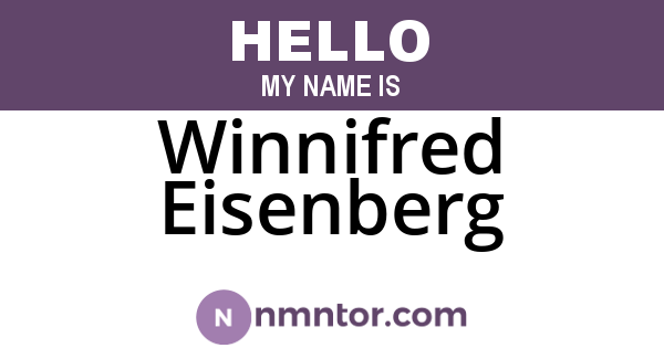 Winnifred Eisenberg