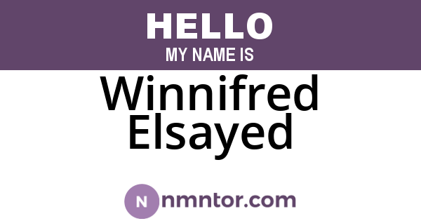 Winnifred Elsayed