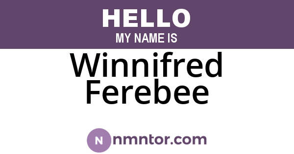 Winnifred Ferebee
