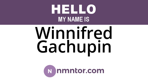 Winnifred Gachupin