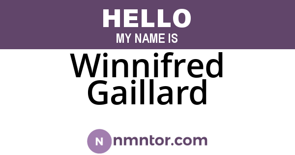 Winnifred Gaillard