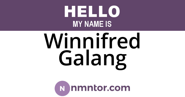 Winnifred Galang