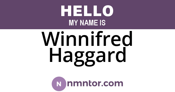 Winnifred Haggard