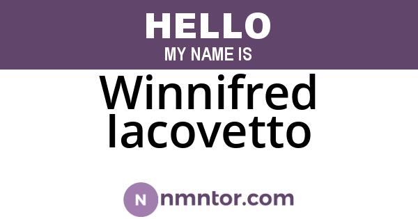 Winnifred Iacovetto