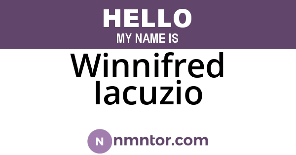 Winnifred Iacuzio