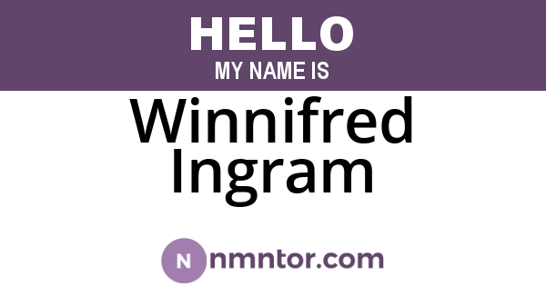 Winnifred Ingram
