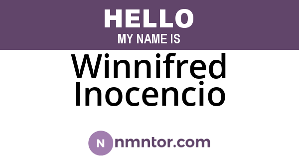 Winnifred Inocencio