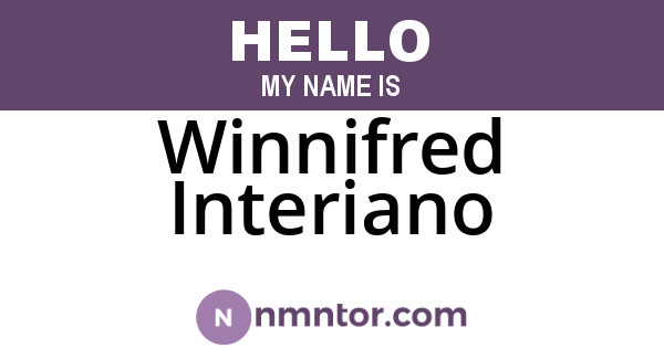 Winnifred Interiano