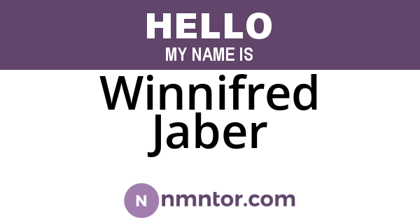 Winnifred Jaber
