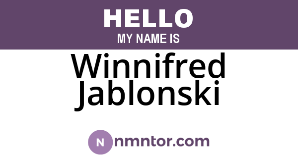 Winnifred Jablonski