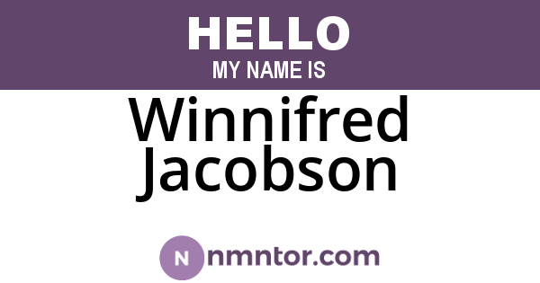 Winnifred Jacobson