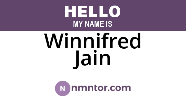 Winnifred Jain