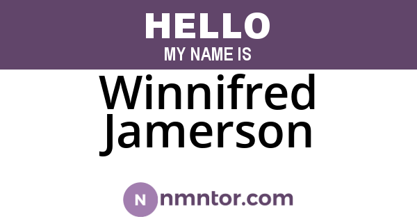 Winnifred Jamerson