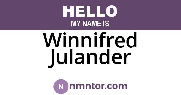Winnifred Julander