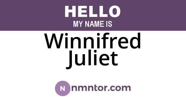 Winnifred Juliet