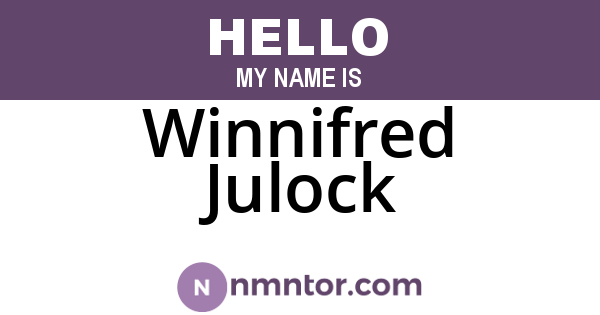 Winnifred Julock