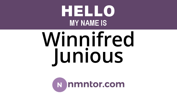 Winnifred Junious