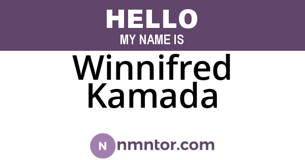 Winnifred Kamada