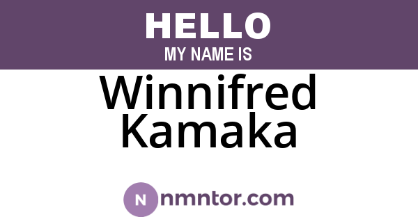 Winnifred Kamaka