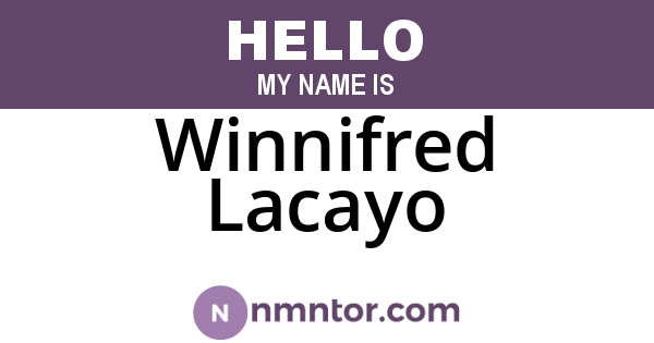 Winnifred Lacayo