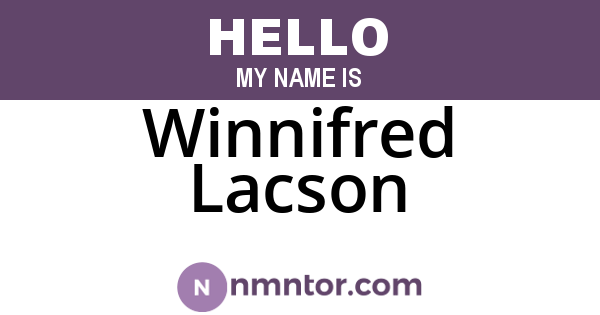 Winnifred Lacson