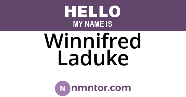 Winnifred Laduke