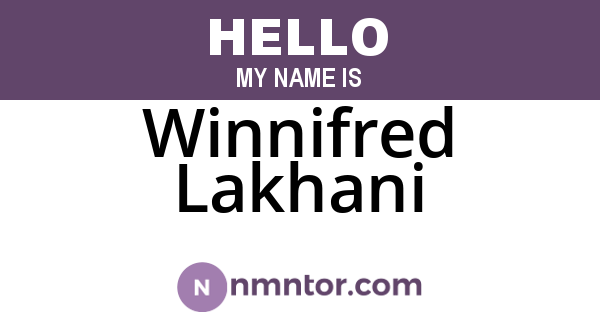 Winnifred Lakhani
