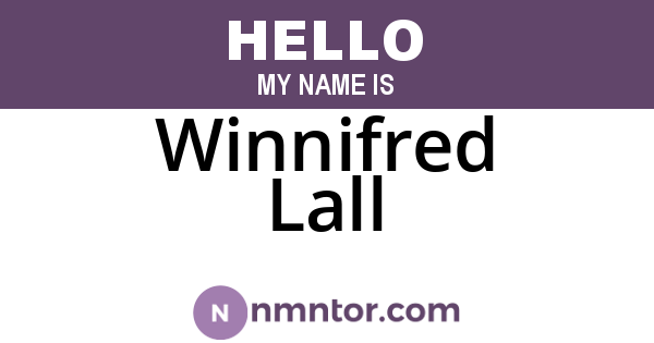 Winnifred Lall
