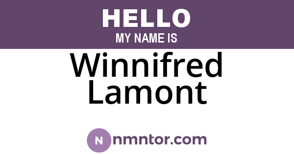 Winnifred Lamont