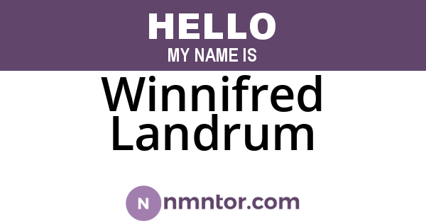 Winnifred Landrum