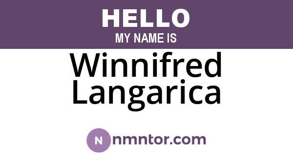 Winnifred Langarica