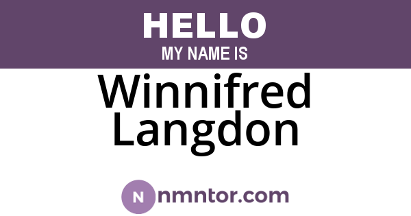 Winnifred Langdon
