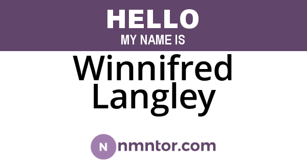 Winnifred Langley