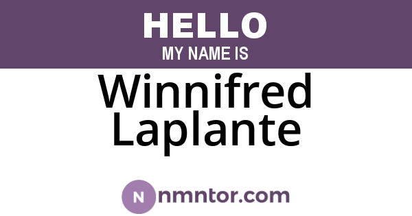 Winnifred Laplante