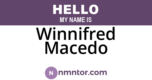 Winnifred Macedo