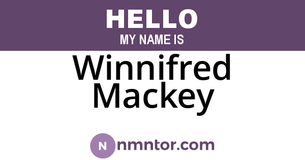 Winnifred Mackey