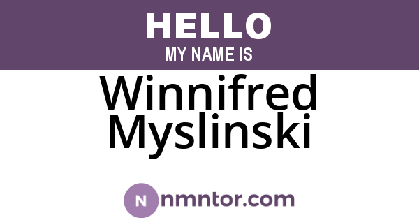 Winnifred Myslinski