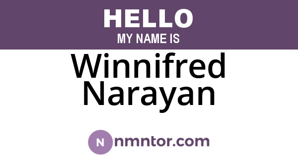 Winnifred Narayan