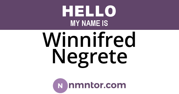 Winnifred Negrete