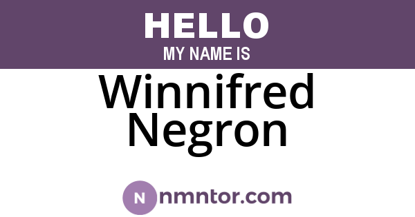Winnifred Negron