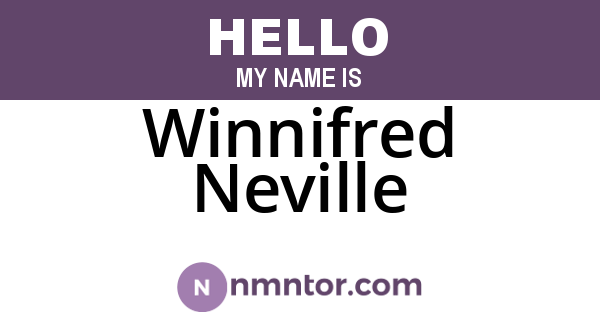Winnifred Neville